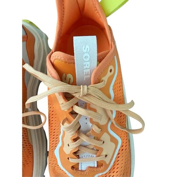 Sorel Womens Orange Yellow Kinetic Breakthru Tech Lace Sneakers Size 8.5 - Picture 5 of 16
